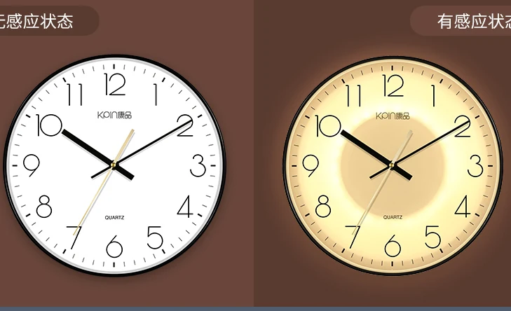 

Luminous Modern Wall Clock Nordic Simple Creative Round Quartz Wall Clock Fashion Reloj Pared Bedroom Home Decor Clocks MM60WC