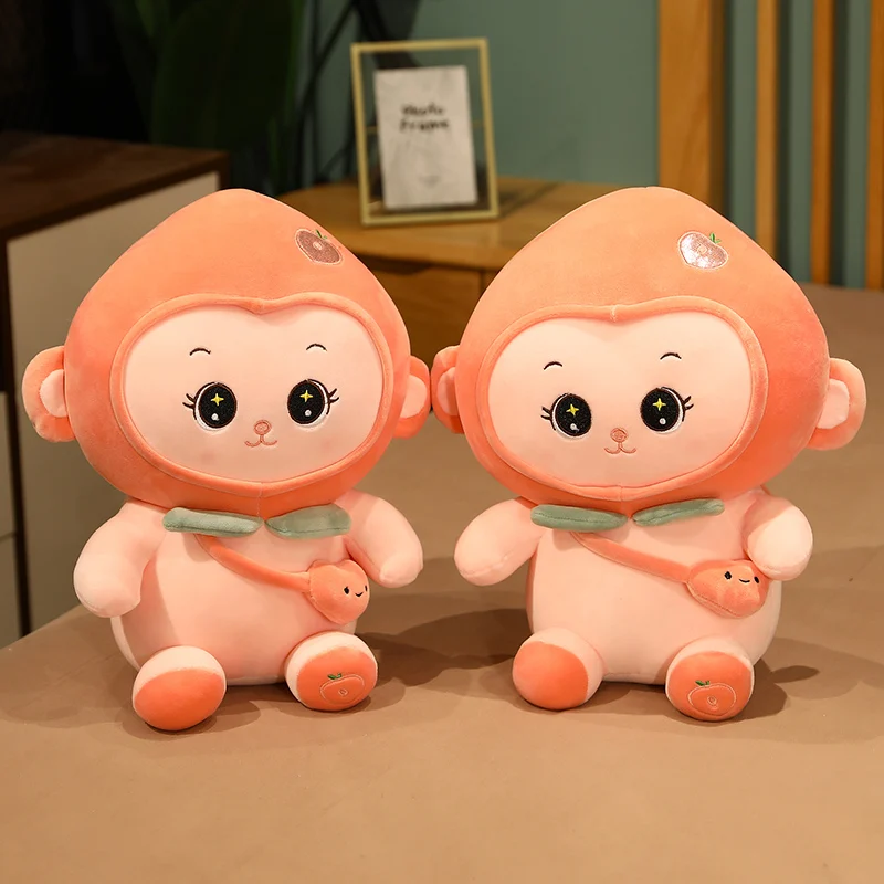 

1pc 25-50CM Lovely Peach Monkey Plush Toys Cute Stuffed Soft Animal Monkey Pillow Dolls for Children Girls Birthday Gifts