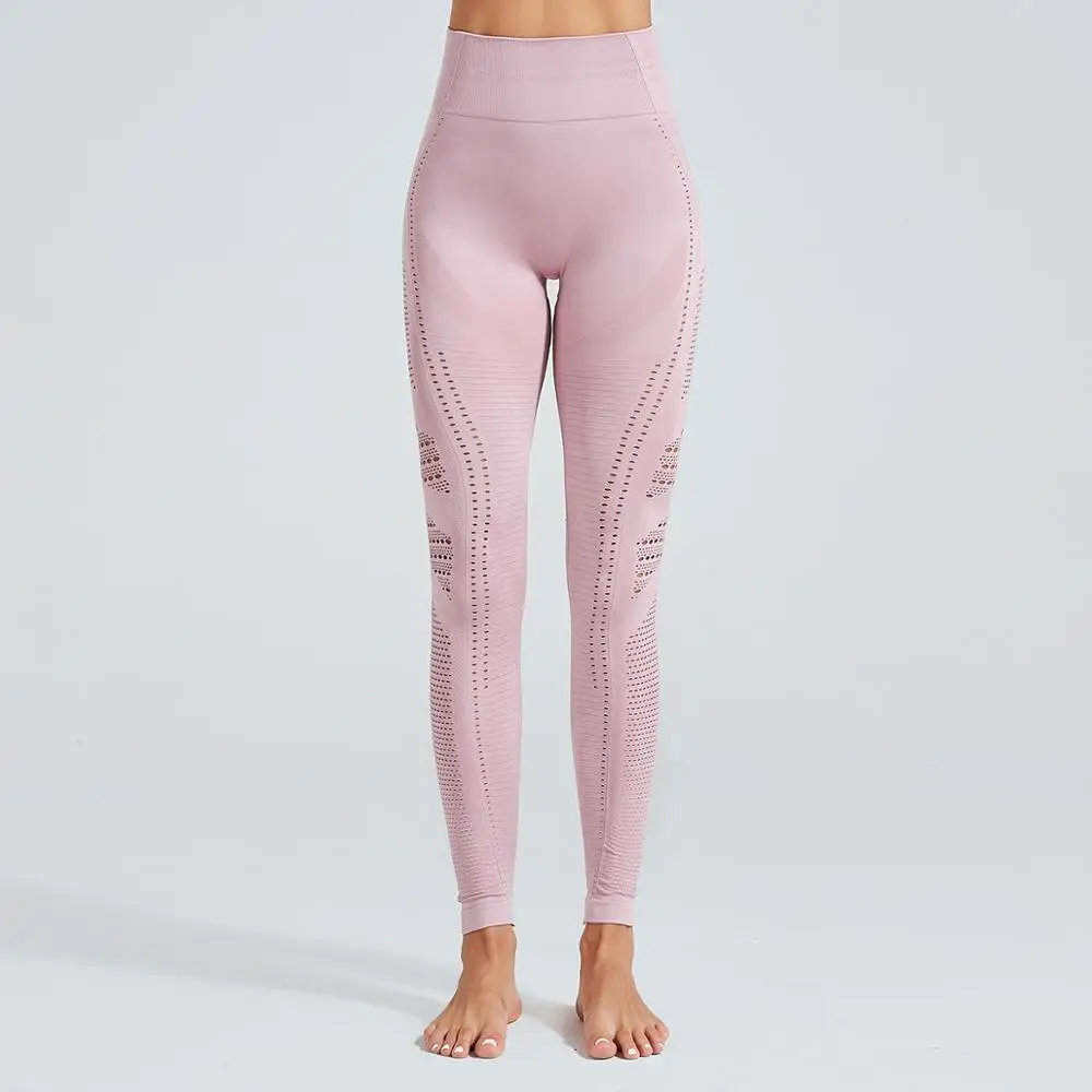 Полые Леггинсы для йоги с высокой талией прекрасно впитывают влагу благодаря