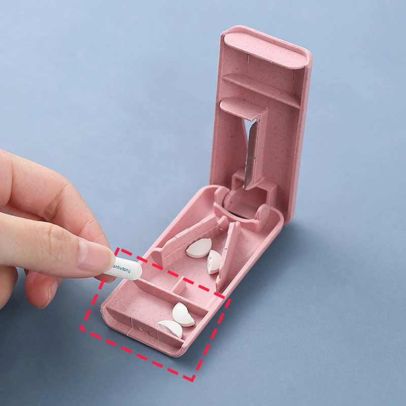 1PC Medicine Pill Holder Tablet Cutter Splitter Case Mini Useful Portable Storage Box Divider | Красота и здоровье