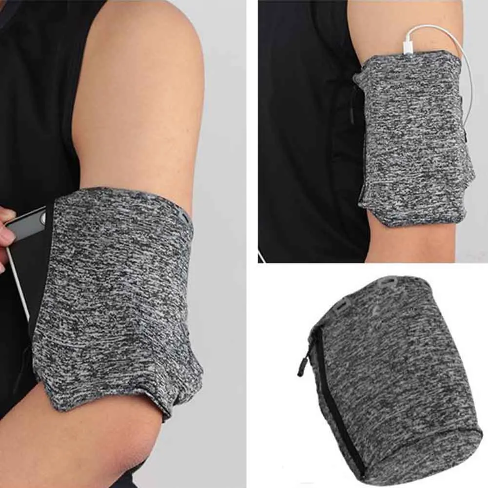 

Reflective Design Universal Fit Gym Mobile Phone Yoga Arm Bag Sports Armband Double Pocket Workouts Large Capacity Elastic