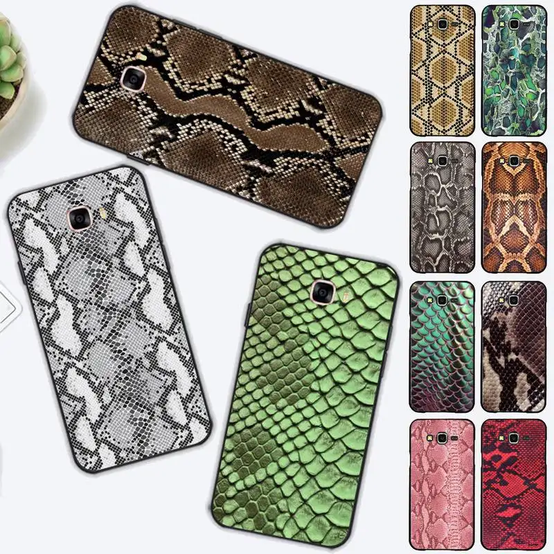 

Snake Skin Phone Case for Samsung J 2 3 4 5 6 7 8 prime plus 2018 2017 2016 core