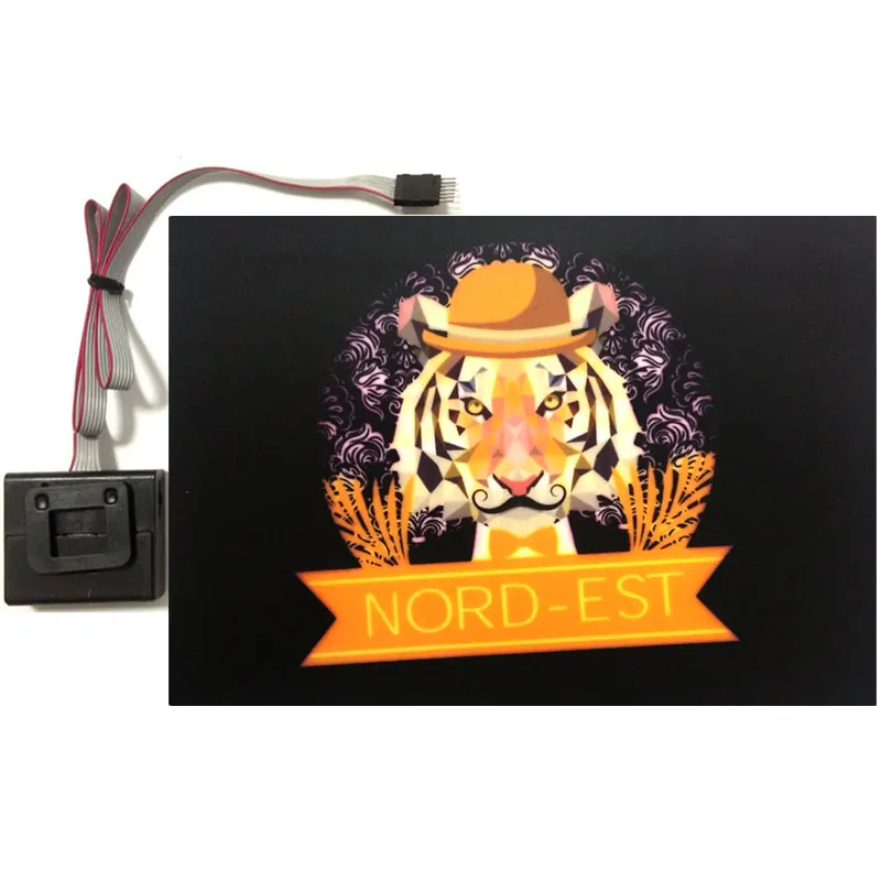 100% хлопок картонная футболка с логотипом животного светящаяся панель светильник