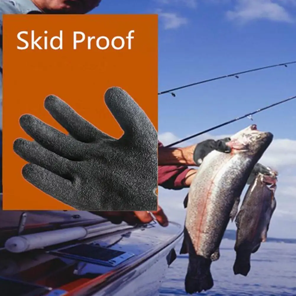 

Fishing Special Anti-skid Stab-resistant Thickened Fish T1X6 Gloves For Catching With Buckle O1P5
