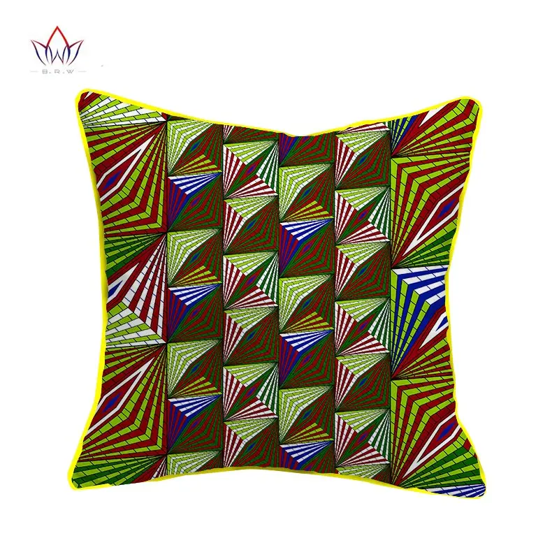 

2021 African Wax Cotton Fabric Handmade Decorative Pillow Case Covers African Printed Cushion Case Cojines Home Arts WYS10
