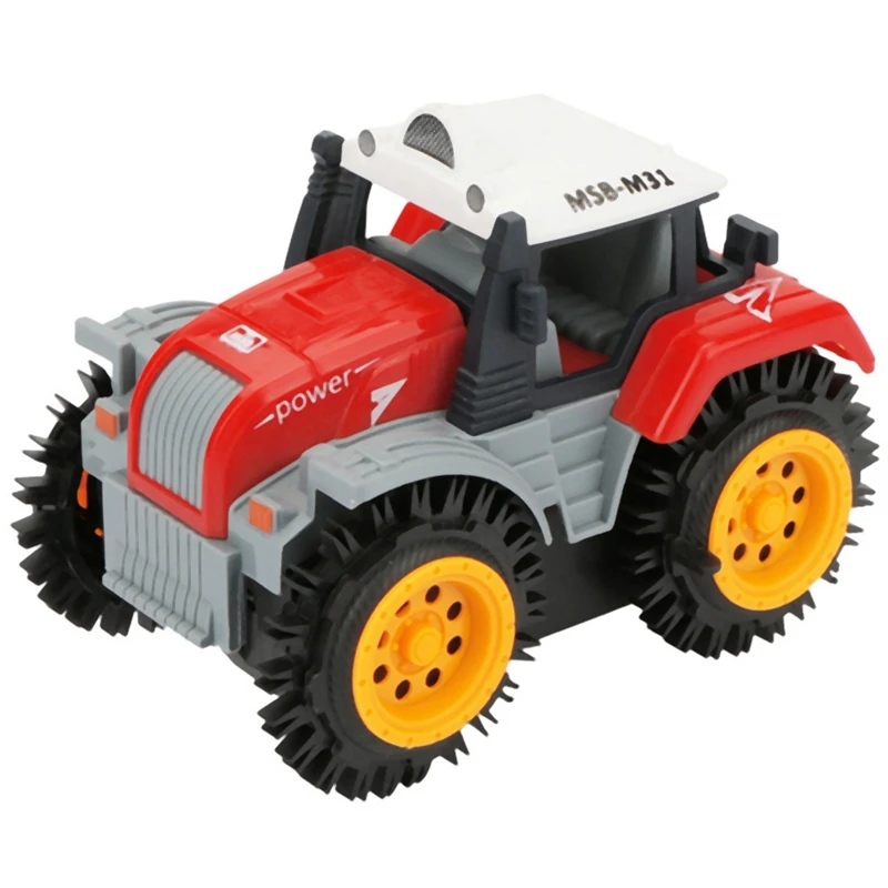 Электрический автомобиль детский игрушечный трюковый фермер самосвал имитация 4