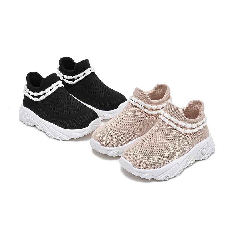 Summer Slip on Children Soft Sport Walking Sock Shoes Kids Running Black Breathable Sneakers for Baby Boy Girls enlarge