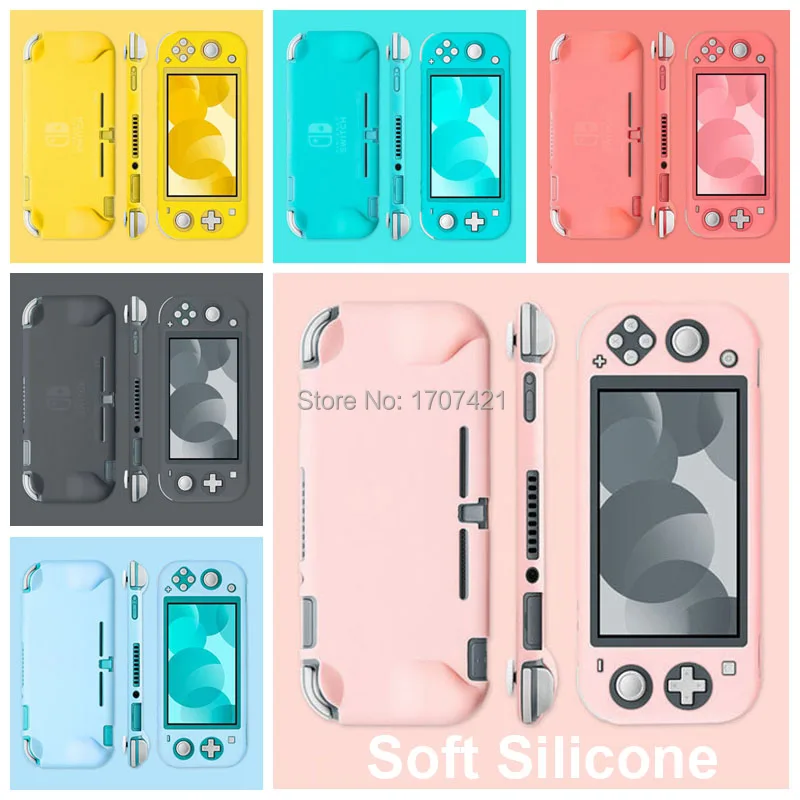 Розовый Мягкий силиконовый чехол для Nintendos Switch Lite эргономичный нескользящий