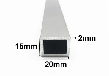 

Прямоугольный алюминиевый профиль 15x20 мм