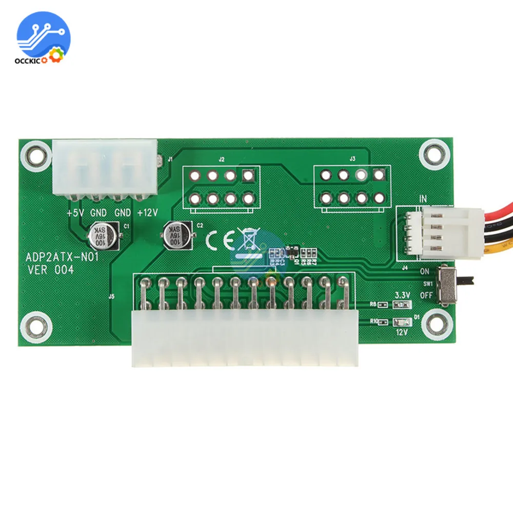 Адаптер питания Molex ATX адаптер с 24 контактами на 4 контакта двойным блоком для