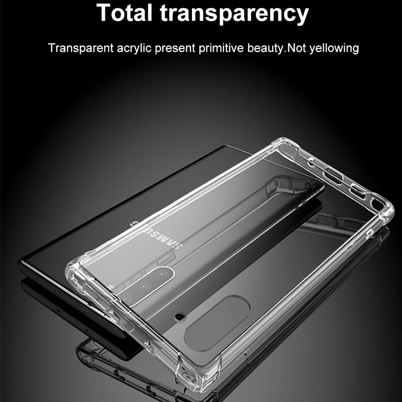 Прозрачный противоударный чехол KISSCASE для Samsung A50 Note 10 S10E S9 S8 S7 Edge 8 9 Plus A70 прозрачный