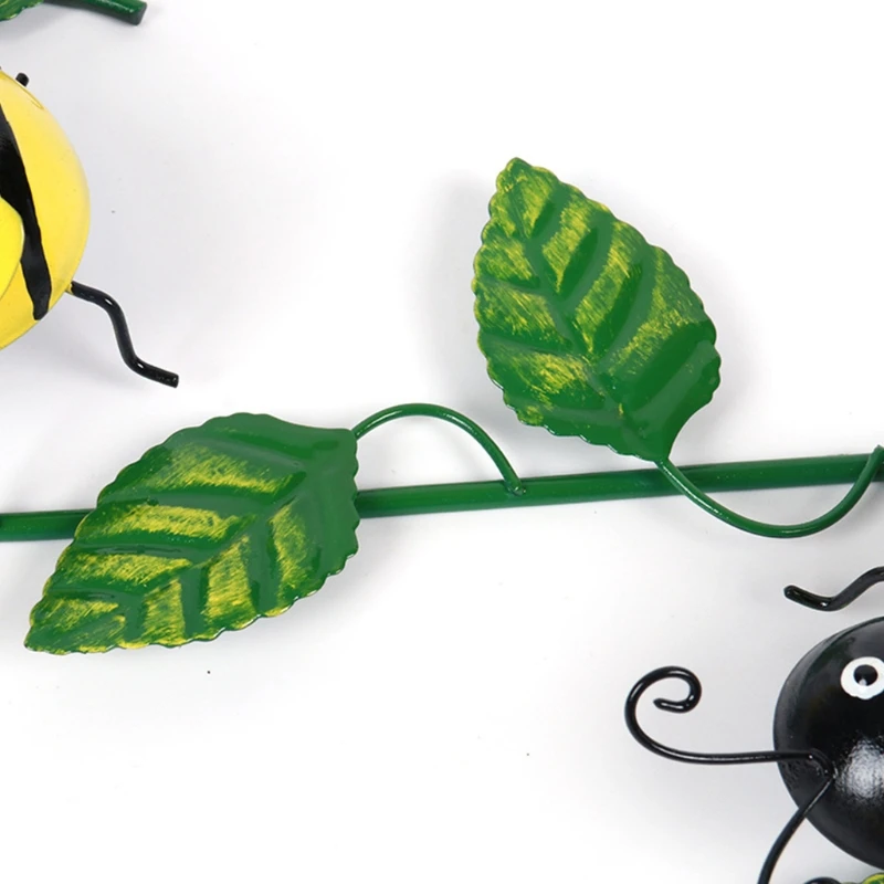 

Metal Ornament Ladybugs Vine Window Hangings Personality Pendant for Home Window Hanging Ornament Home Patio Garden