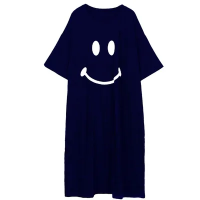 

Spring and Summer New Short Sleeve Korean Casual Nightdress Long Skirt Lovely Casual Cartoon Home Clothes Nightdress