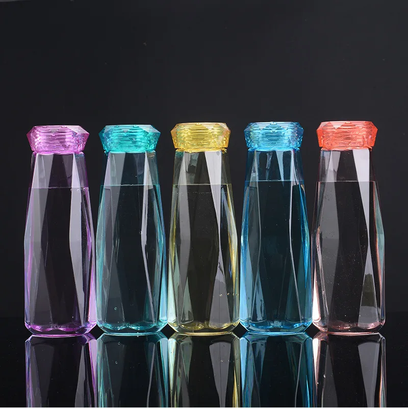 

Simple and creative diamond plastic cup for men and women outdoor sports personality style large capacity water cup