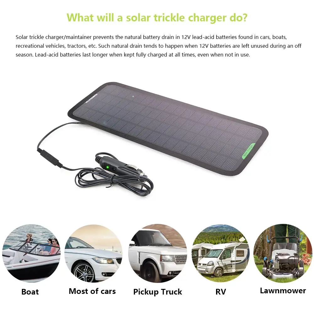 Портативное зарядное устройство ALLPOWERS Панели солнечные 18V 5W Батарея Зарядное