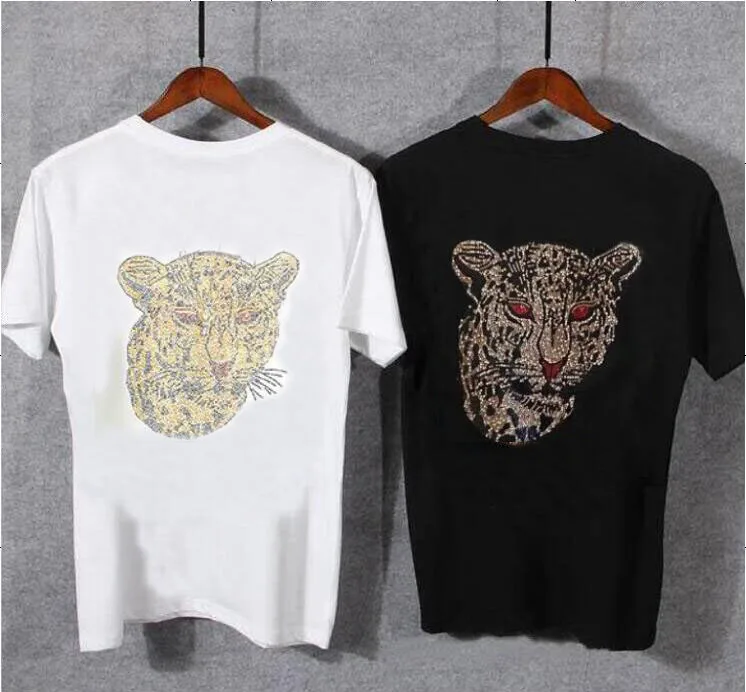 

Rhinestones T-Shirt Men Short Sleeve Tshirt Casual Tees Tops 2021 new Hot drill Streetwear M-5XL