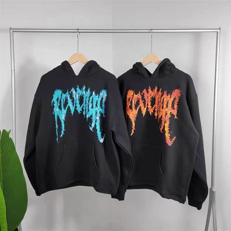

Blue Lightning Print Logo Revenge Hoodie Men Women 1:1 Top Quality Pullover Revenge Sweatshirts clothing