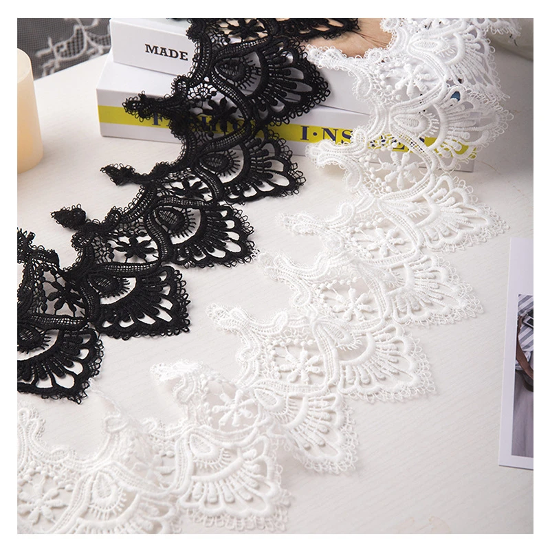 

15 Yards Vintage Style lace trim Guipure Hollow Out Eyelash Trim for DIY Garment Crafts Sewing Wedding Cuff Curtain Hem Supply