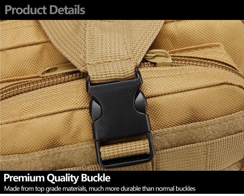 

Outdoor Camping Hiking Tactical Backpack 25L Large Capacity Oxford Cloth Backpack (with buckle)