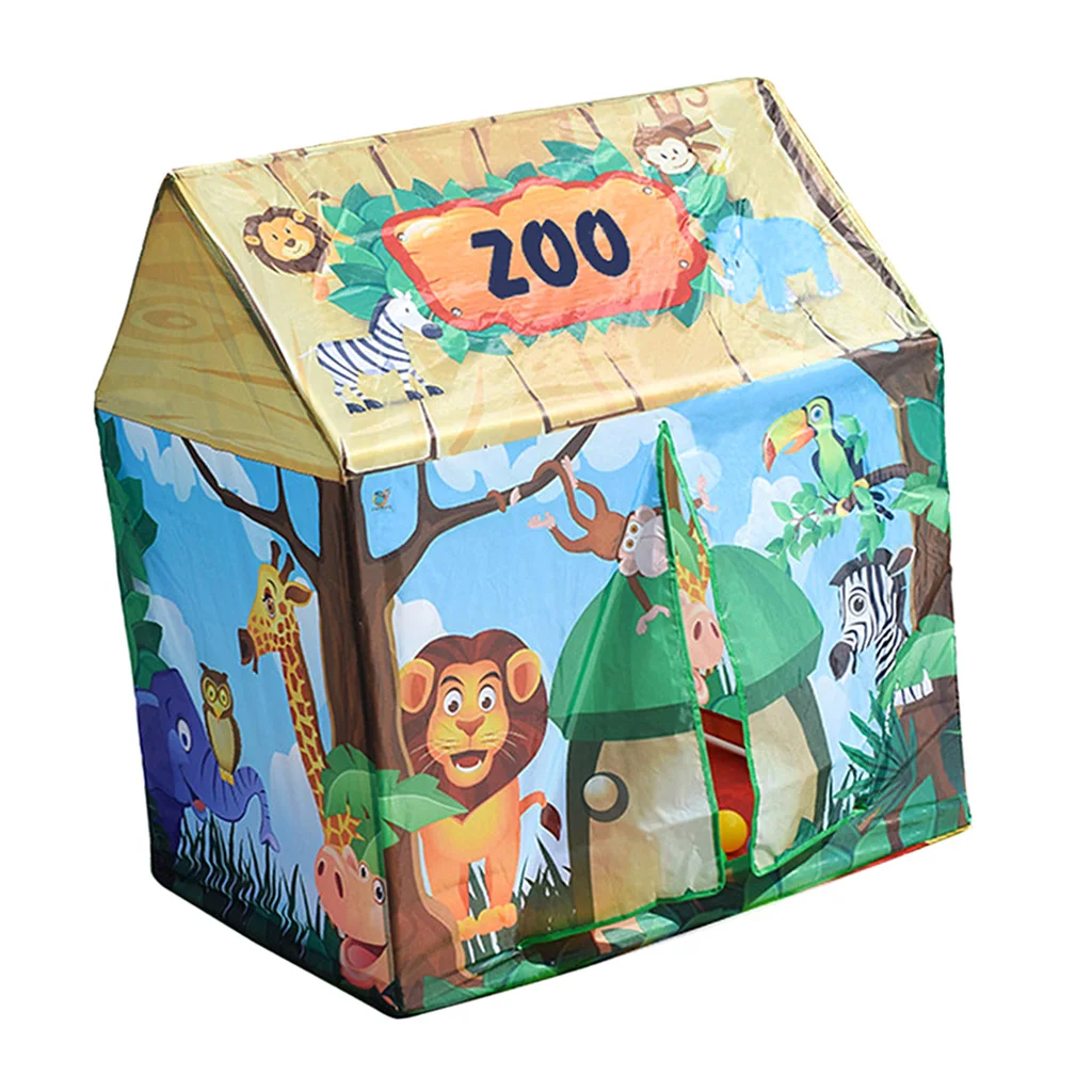 

Forest House Themed Tent Children Playhouse for Kids Indoor Outdoor Play