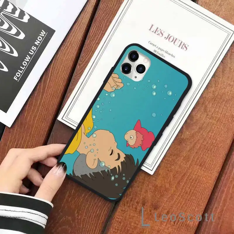 

Cliff Krajews Ponyo Studio Ghibli Phone Case for iPhone 11 12 pro XS MAX 8 7 6 6S Plus X 5S SE 2020 XR Soft silicone