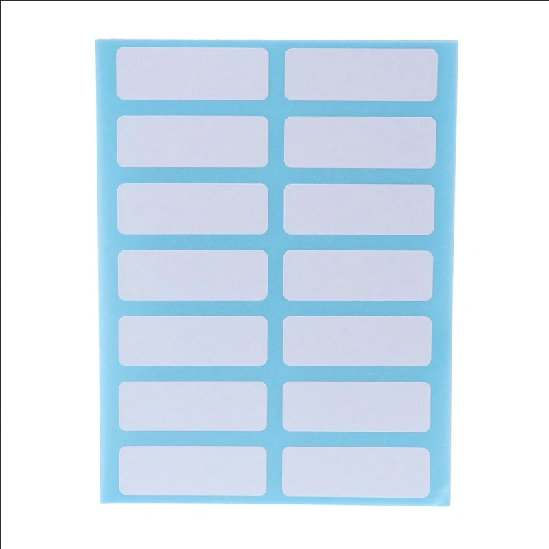 

12 Sheet Self Adhesive Sticky White Label Blank Stickers Note Tags Crafts