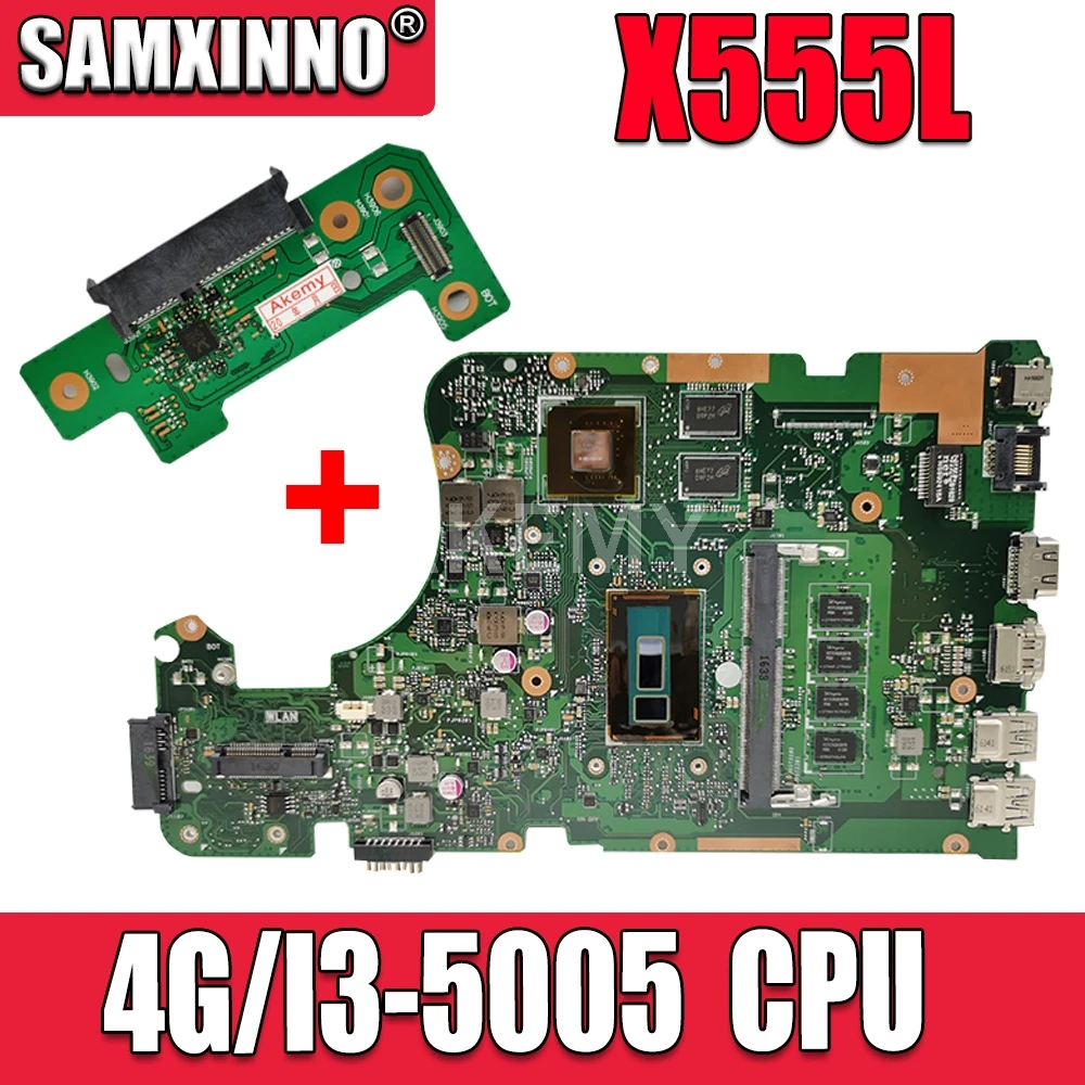 

Материнская плата X555LJ MAIN_BD._ 4G/I3-5005CPU/AS GT920M/2G REV 3,6 для Asus X555LJ LB X555LF X555LD X555L VM590L материнская плата для ноутбука