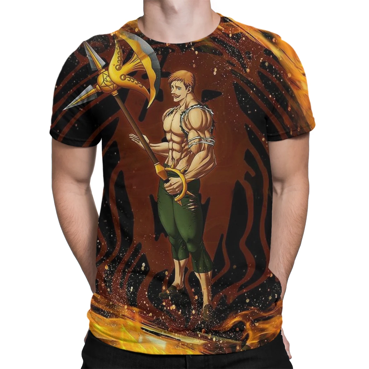 

The Seven Deadly Sins Men T-shirt 3D Patterned Anime T-shirt Cartoon Oversized T-shirt Short-sleeved Harajuku T-shirts Teen Male