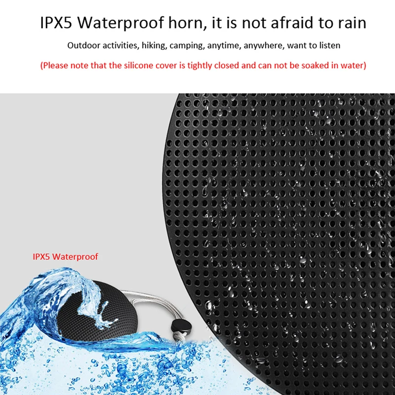 

Bluetooth speaker Shower speakers Mini waterproof Powerful Wireless Portable stereo Music surround Outdoor Loudspeaker Column