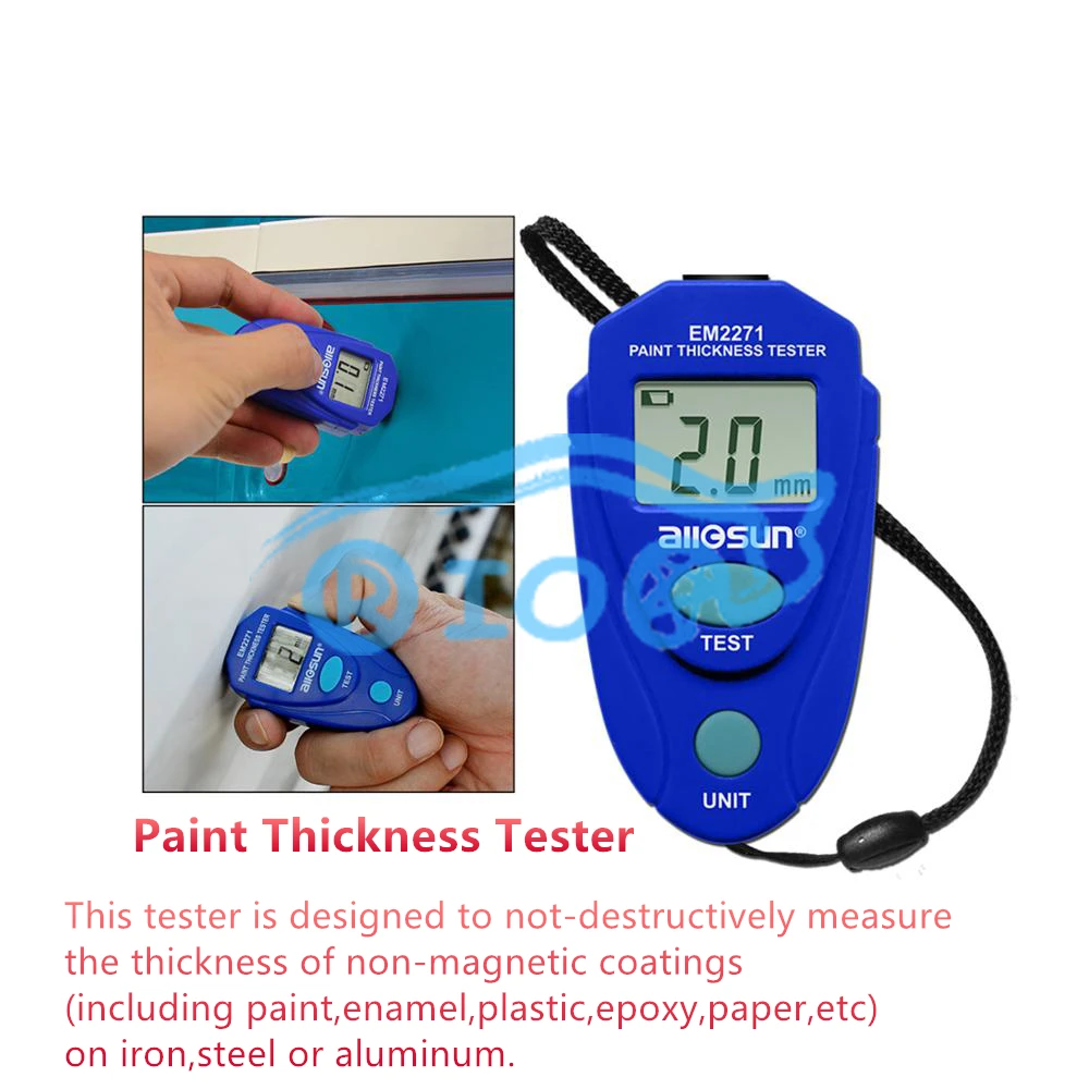 

Digital Mini Automobile Thickness Gauge Car Paint Tester Thickness Gauges Paint Coating All sun All-sun EM2271 EM2271A