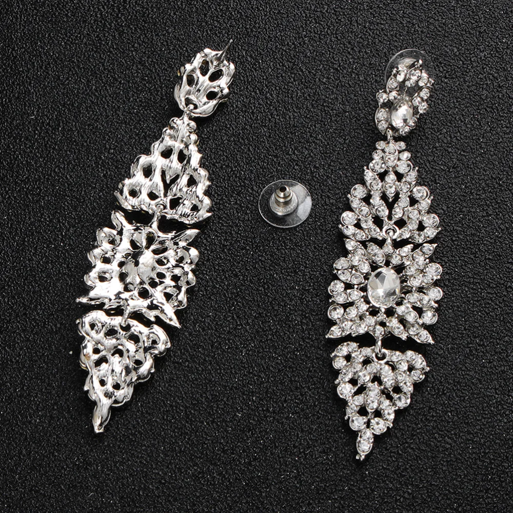 

1 Pair Shiny Rhinestone Bohemia Delicate Earrings Ear Drops Ear Pendants