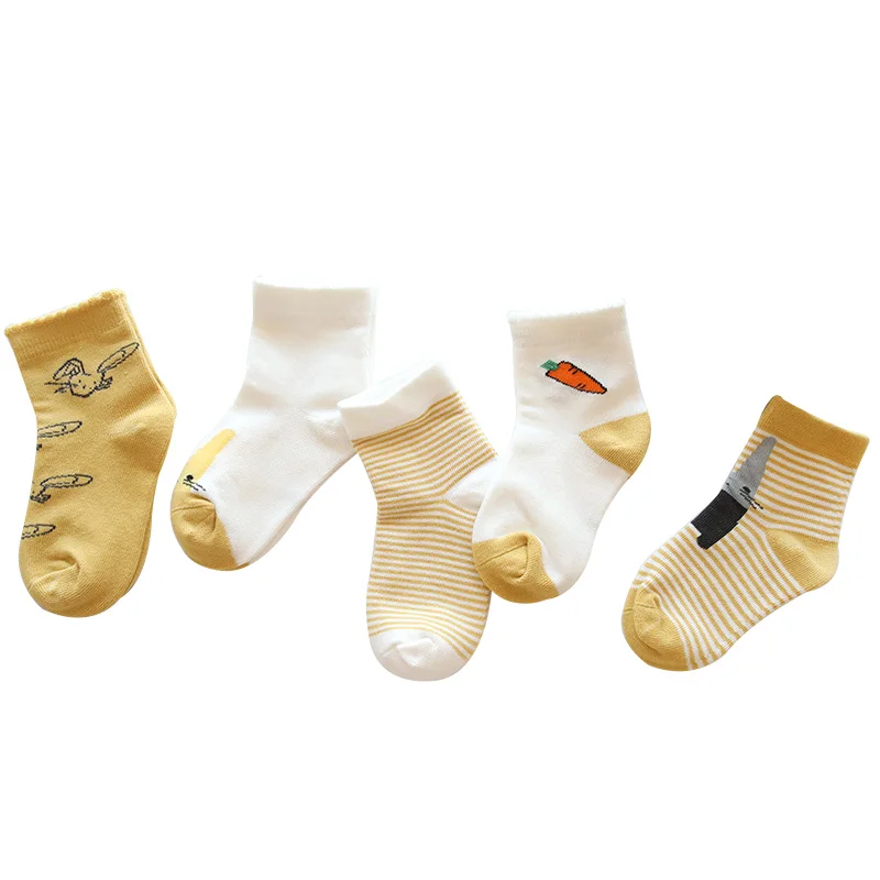 Детские носки с забавными мультяшными рисунками для мальчиков и девочек хлопок