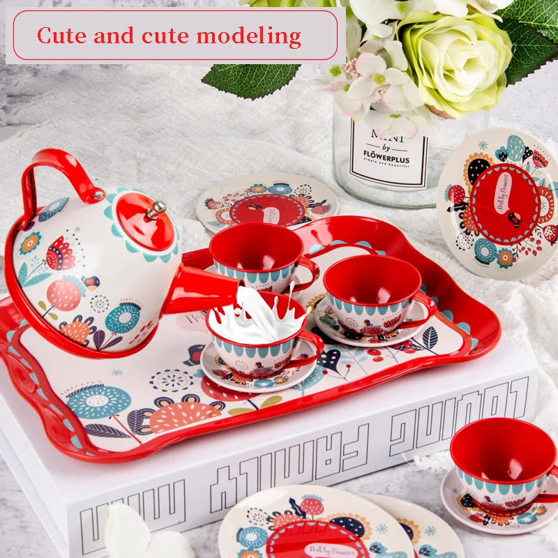 Детский игровой домик для полуденного чая имитация жести чайный набор из