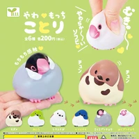 japanese yell capsule toys gashapon crow model macaw sparrow soft fat bird collection gifts