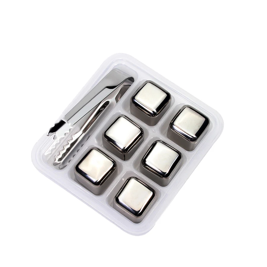 

2021 Stainless Steel Ice Cubes, Reusable Chilling Stones for Whiskey Wine, Keep Your Drink Cold Longer, SGS Test Pass