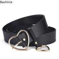 bauhinia korean version of love heart shape ladies high quality pin buckle belt 1003 3cm all match ultra light 98g jeans belt