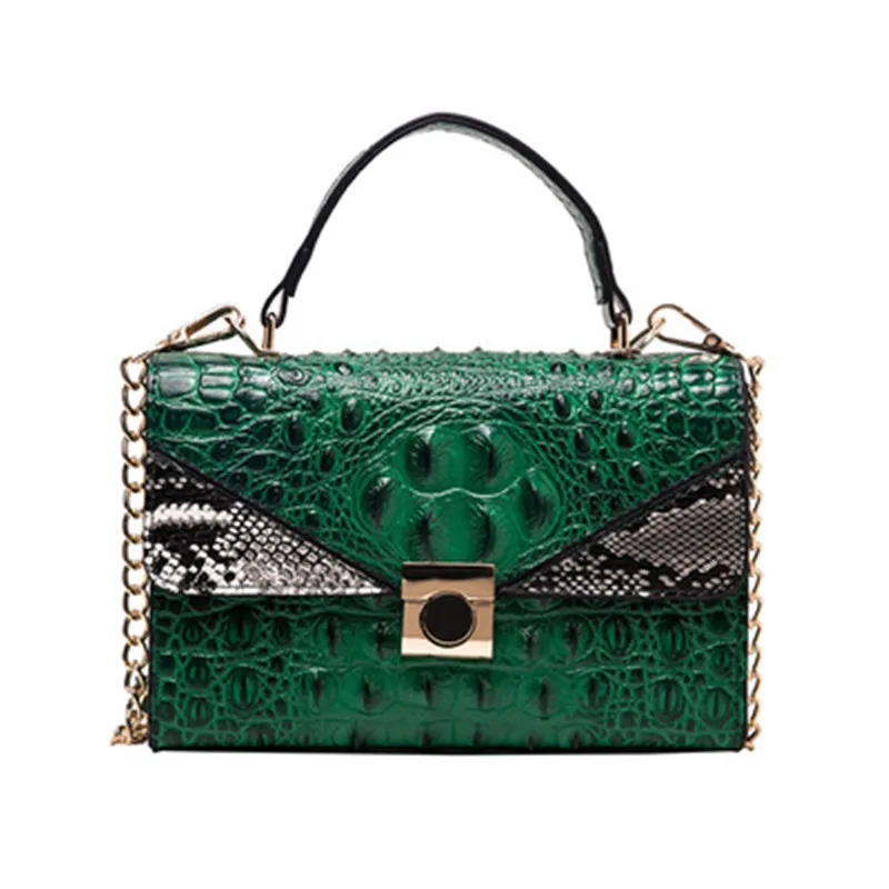 

Женская сумка, сумки для женщин 2020, роскошные сумки, женские сумки, Дизайнерская кожаная сумка-мессенджер на плечо с крокодиловым узором, sac a...