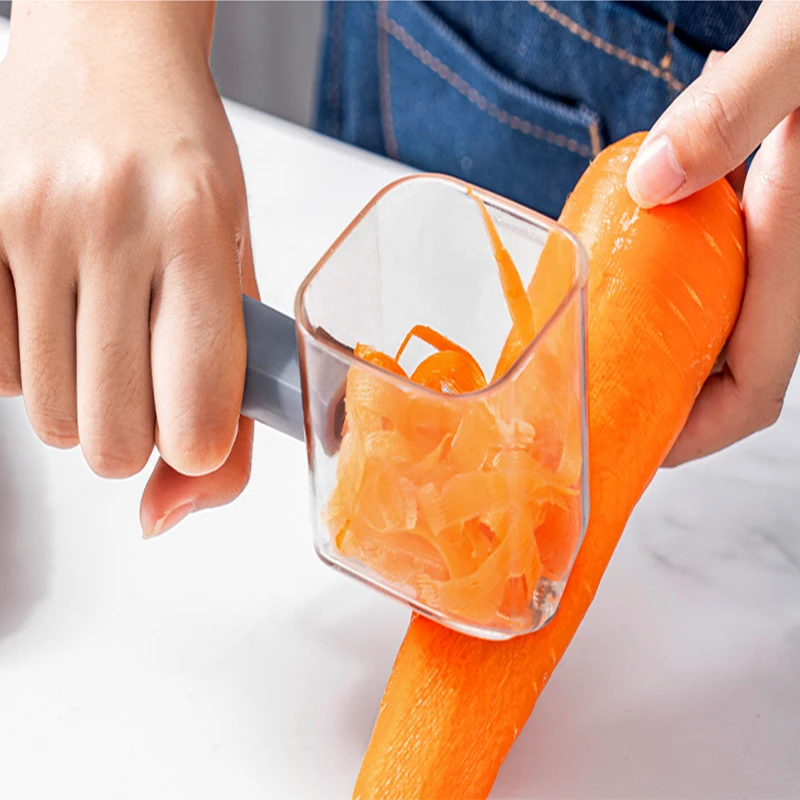 

Кухонные приспособления, Овощечистка из нержавеющей стали с одной головкой, длинная ручка для овощей и фруктов, креативный нож для чистки о...