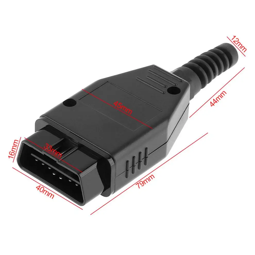 OBD II OBD2 16Pin мужской удлинитель открывающийся кабель авто диагностический