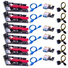 VER009 USB 3.0 PCI-E Райзер VER 009S Экспресс 1X 4X 8X 16X Райзер адаптер карта SATA 15Pin до 6 Pin кабель питания