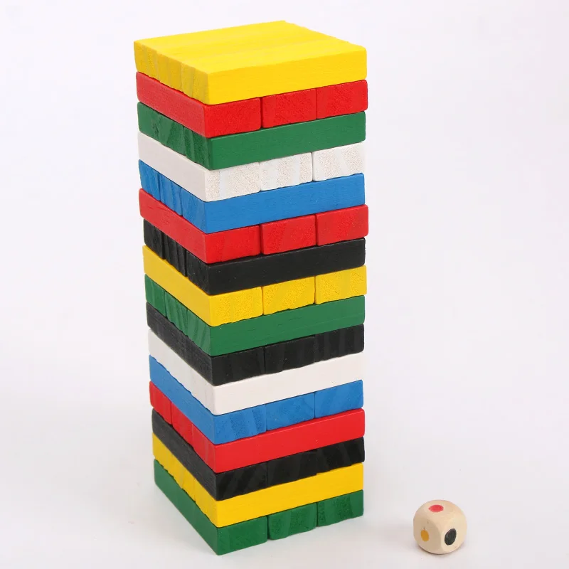 48 шт./компл. деревянные строительные блоки креативная укладочная игра радужные