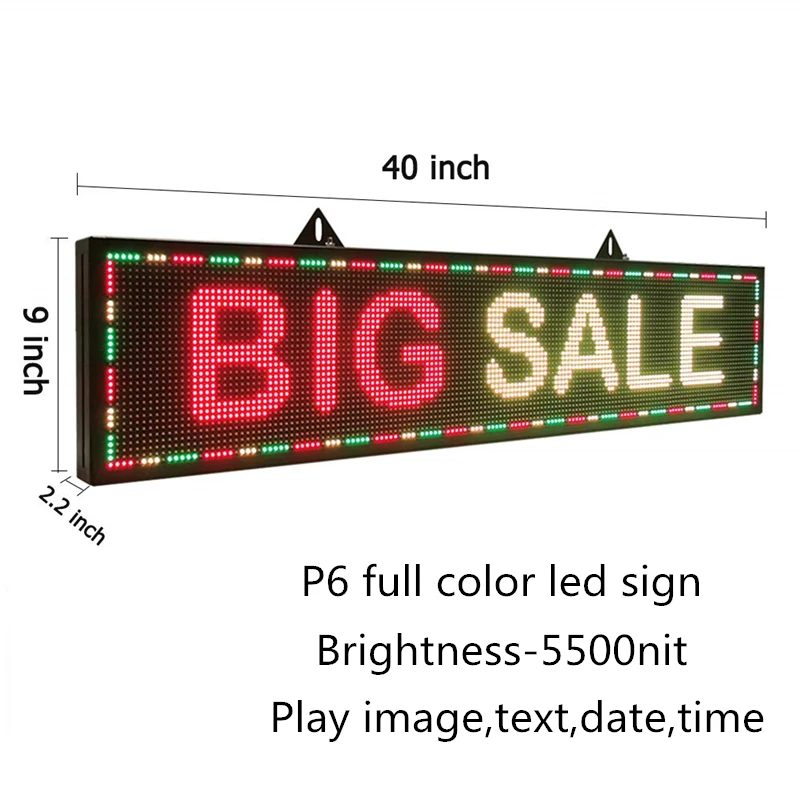 RGB (полноцветный) дисплей 40 &quotx9&quot светодиодный знак прокрутки для магазинов