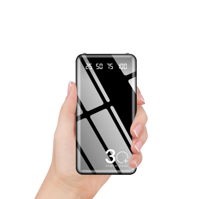 30000 мАч Внешний аккумулятор внешний USB светодиодный портативное зарядное