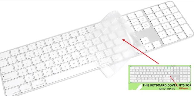 Чехол для клавиатуры из ТПУ Apple iMac 2021 24 дюйма чип M1 волшебная Клавиатура США ЕС