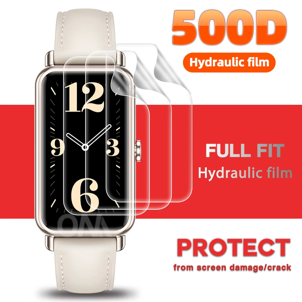 Full Cover Screen Protector for Huawei Watch Fit Mini 500D Hydrogel Film Soft Protective Accessories for Honor Smart Watch ES tpu case for huawei watch fit honor es full screen glass protector cover shell for huawei honor brand smart watch accessorie