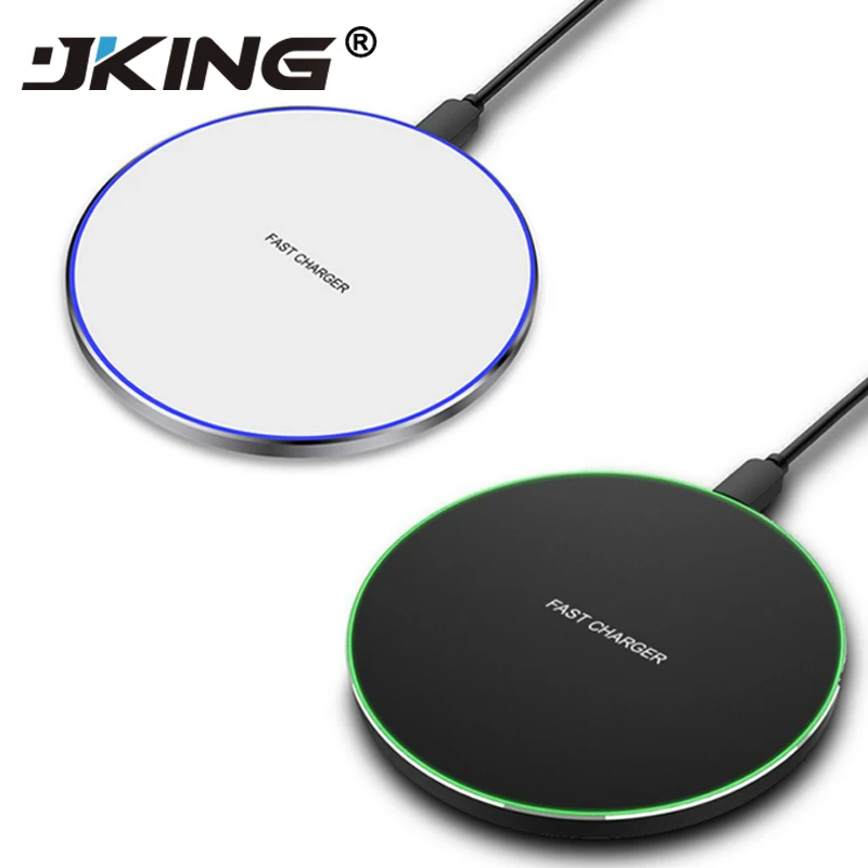 JKING 10W Быстрое беспроводное зарядное устройство для samsung Galaxy S9/S9 + S8 S7 Note 9 Edge USB Qi iPhone