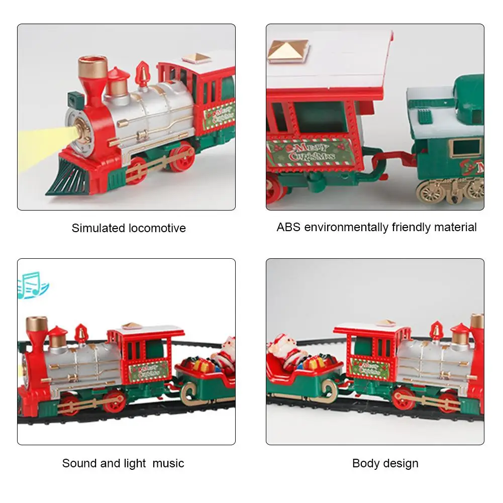 Детский Рождественский поезд наборы детский маленький трек игрушка