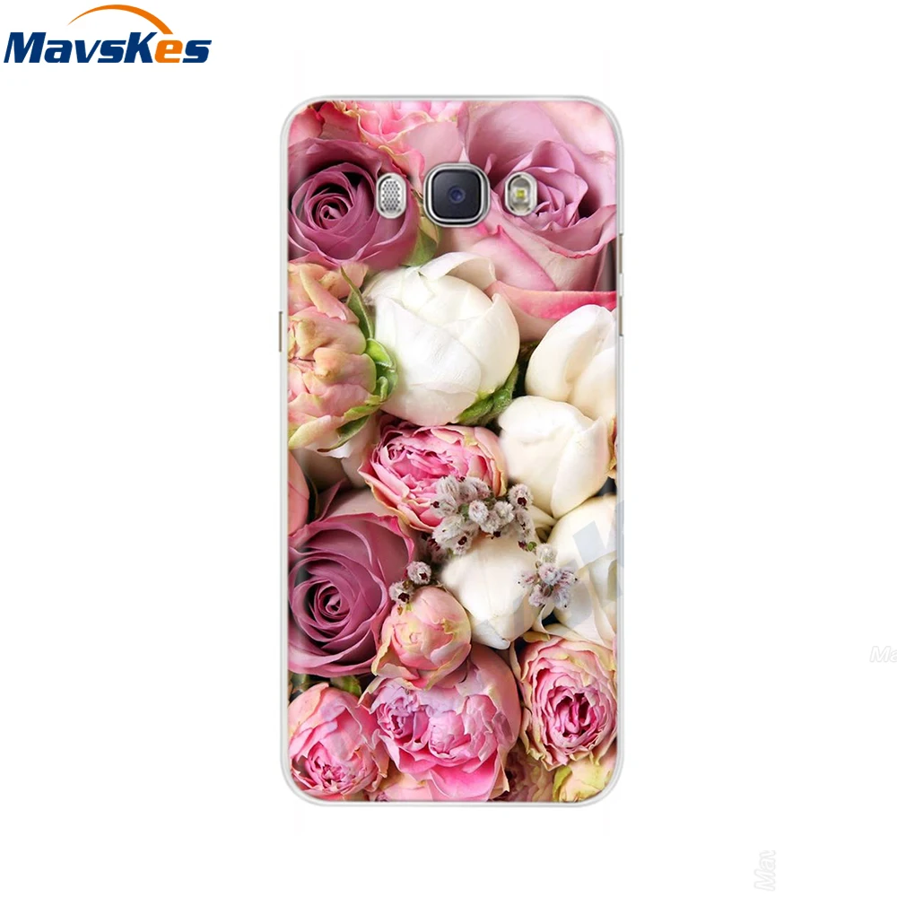 For Samsung J7 2016 Case Print Flower Soft Silicone Back Cover For Samsung J7 2016 TPU Phone Case For Samsung Galaxy J7 2016