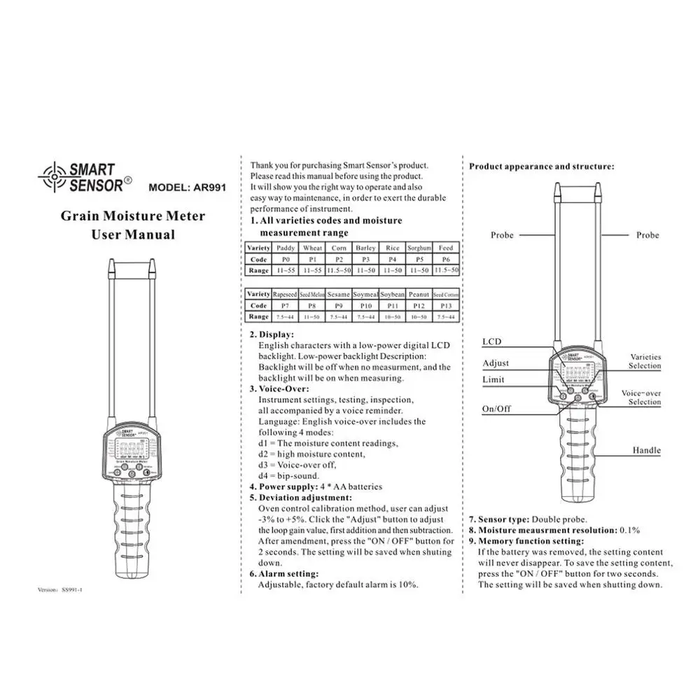 2020 Высокое качество Профессиональный цифровой измеритель влажности зерна