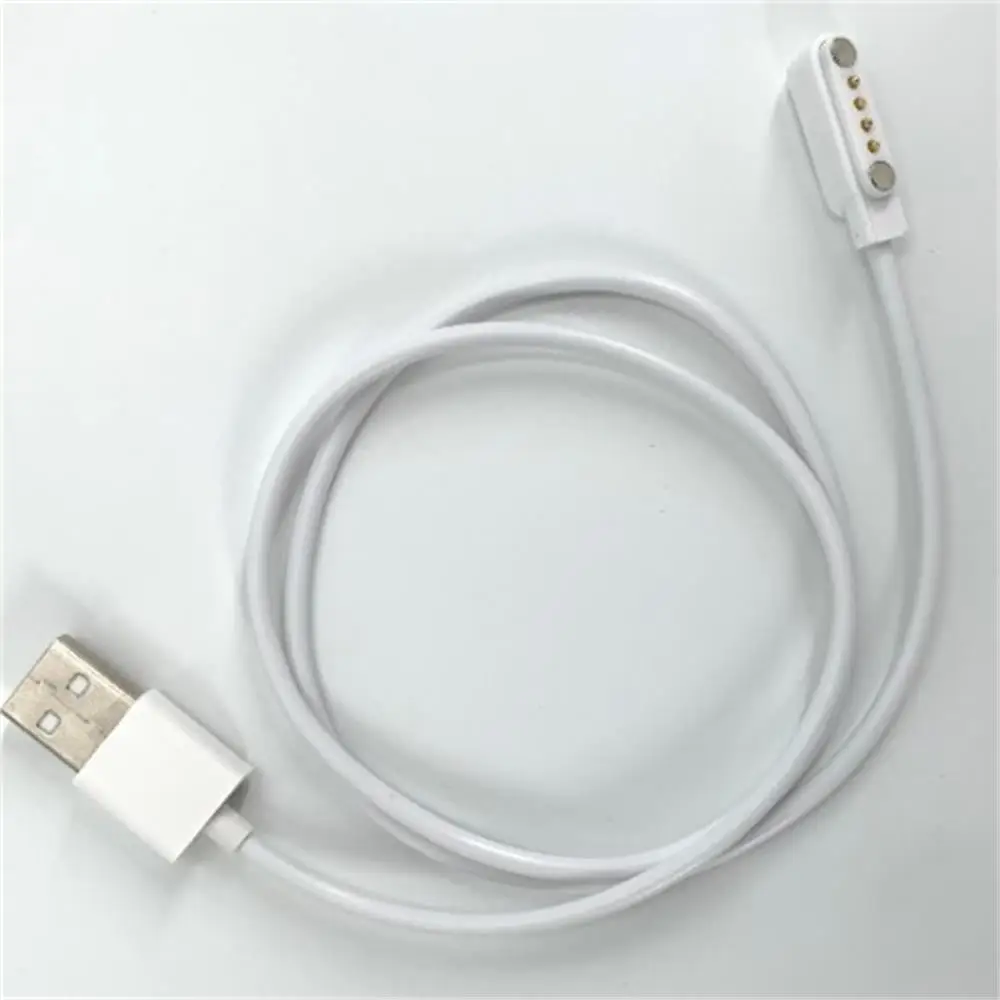 Универсальный 4pin 7,62 пространство Смарт часы Магнитный зарядный кабель USB 2,0 мужчина к 4 Pin Магнитный Зарядное устройство Шнур Y95 KW18 KW88 KW98 DM